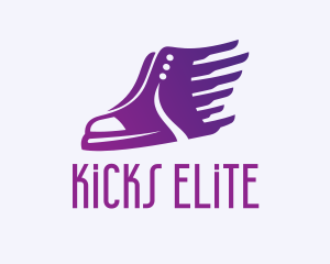 Sneaker Wings Fashion logo design