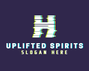 Anaglyph Game Letter H Logo