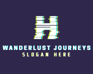 Anaglyph Game Letter H Logo