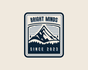 Hiking Mountain Summit Logo