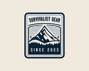 Hiking Mountain Summit logo design