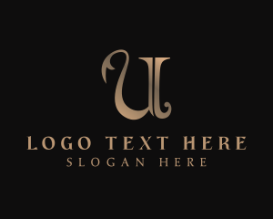 Elegant Decorative Boutique Letter U logo