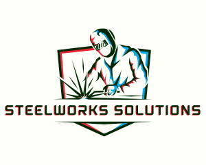 Welder Metalwork Fabrication logo design