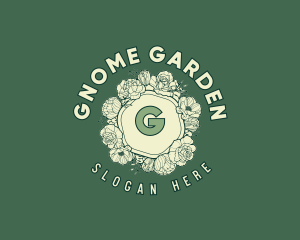 Garden Wreath Flowers logo design