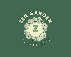 Garden Wreath Flowers logo design