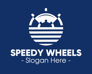 Nautical Ship Wheel logo design