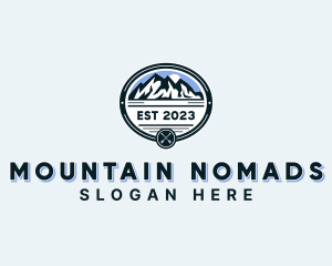 Nature Mountain Hiking logo design