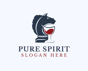 Knight Chess Piece Wine logo