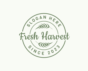 Organic Agriculture Wheat logo design