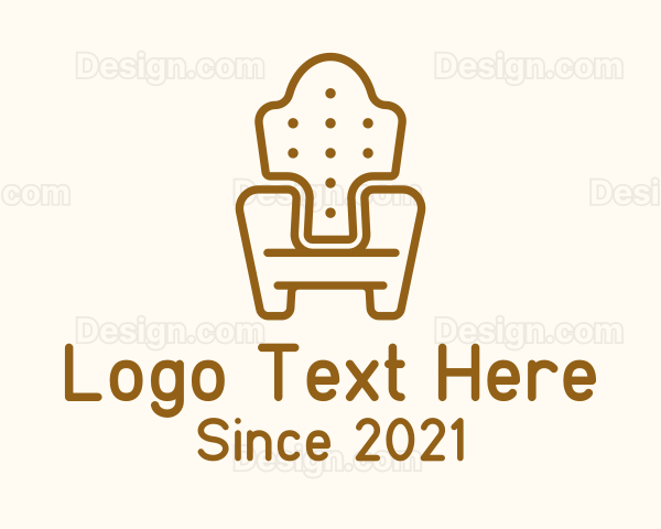 Brown Cushion Armchair Logo