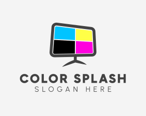 Television Color Display logo design