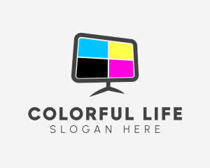 Television Color Display logo design