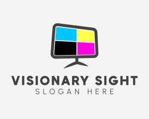 Television Color Display logo design