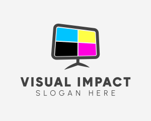 Television Color Display logo design