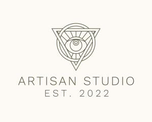 Mystic Triangle Eye logo design