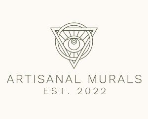 Mystic Triangle Eye logo design