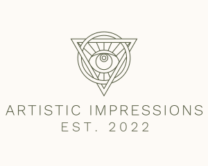 Mystic Triangle Eye logo design