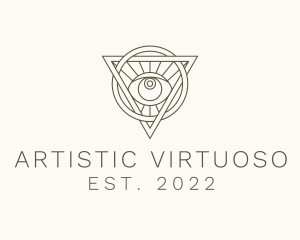 Mystic Triangle Eye logo design