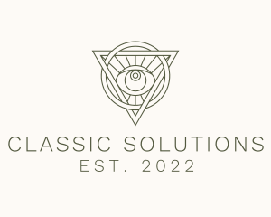 Mystic Triangle Eye logo design