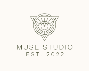 Mystic Triangle Eye logo design