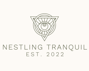 Mystic Triangle Eye logo design