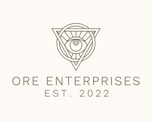 Mystic Triangle Eye logo design