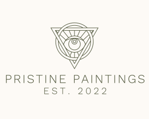 Mystic Triangle Eye logo design