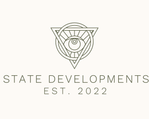 Mystic Triangle Eye logo design