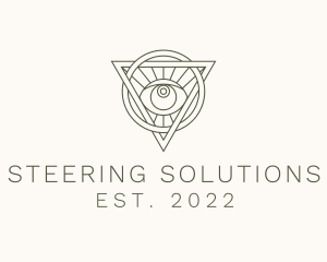 Mystic Triangle Eye logo design