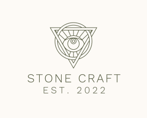 Mystic Triangle Eye logo design