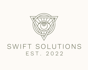 Mystic Triangle Eye logo design