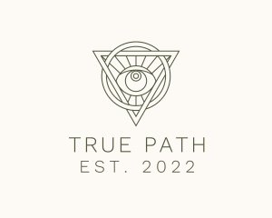 Mystic Triangle Eye logo design