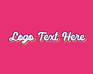 Playful Pop Art Cursive logo