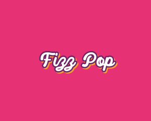 Playful Pop Art Cursive logo design