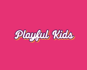 Playful Pop Art Cursive logo design