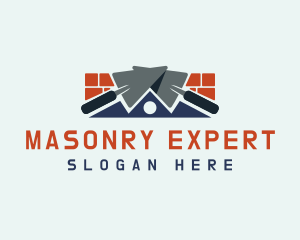  Brick Trowel Masonry logo design