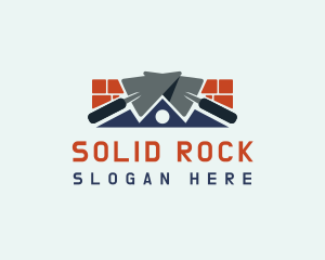  Brick Trowel Masonry logo design