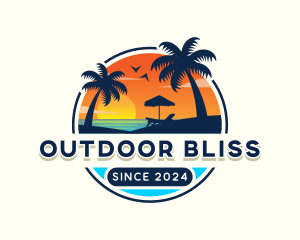 Beach Island Travel logo design