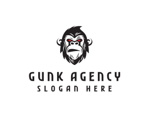 Angry Gorilla Ape logo design