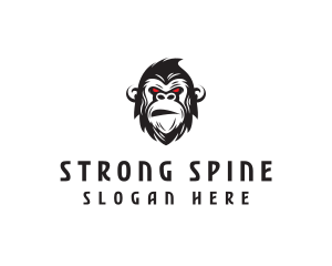 Angry Gorilla Ape logo design