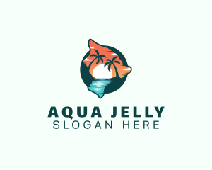 Hawaii Tropical Beach logo design