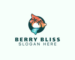 Hawaii Tropical Beach logo design