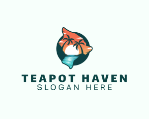 Hawaii Tropical Beach logo design