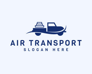 Blue Hauling Truck logo design