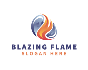 Fire Ice Cooling Heat logo design