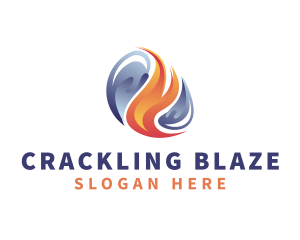 Fire Ice Cooling Heat logo design