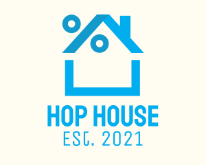 Blue House Discount  logo design