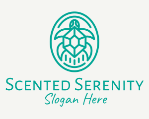 Teal Tortoise Turtle  logo design