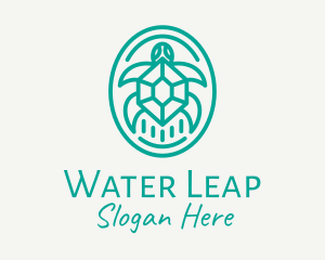 Teal Tortoise Turtle  logo