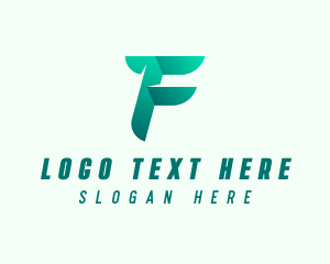 Modern Business Letter F logo